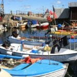 Snogebæk. Hafen, Räucherei und Strände im Süden Bornholms