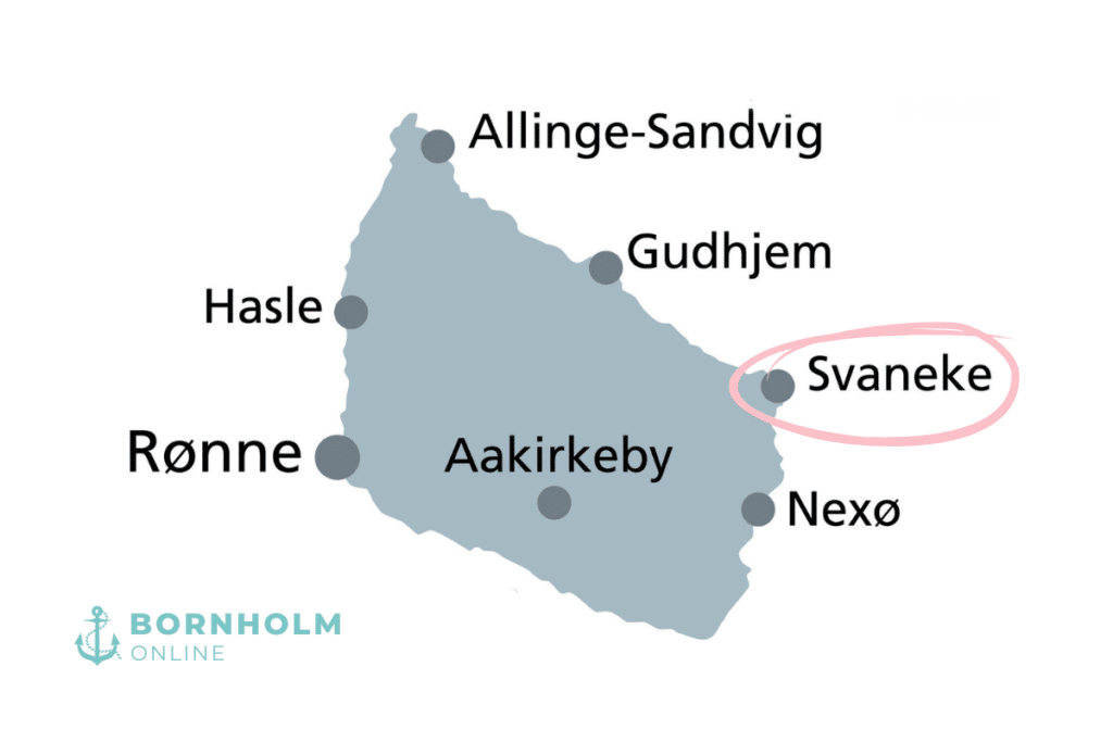 Svaneke auf der Bornholm-Karte (eigene Darstellung)